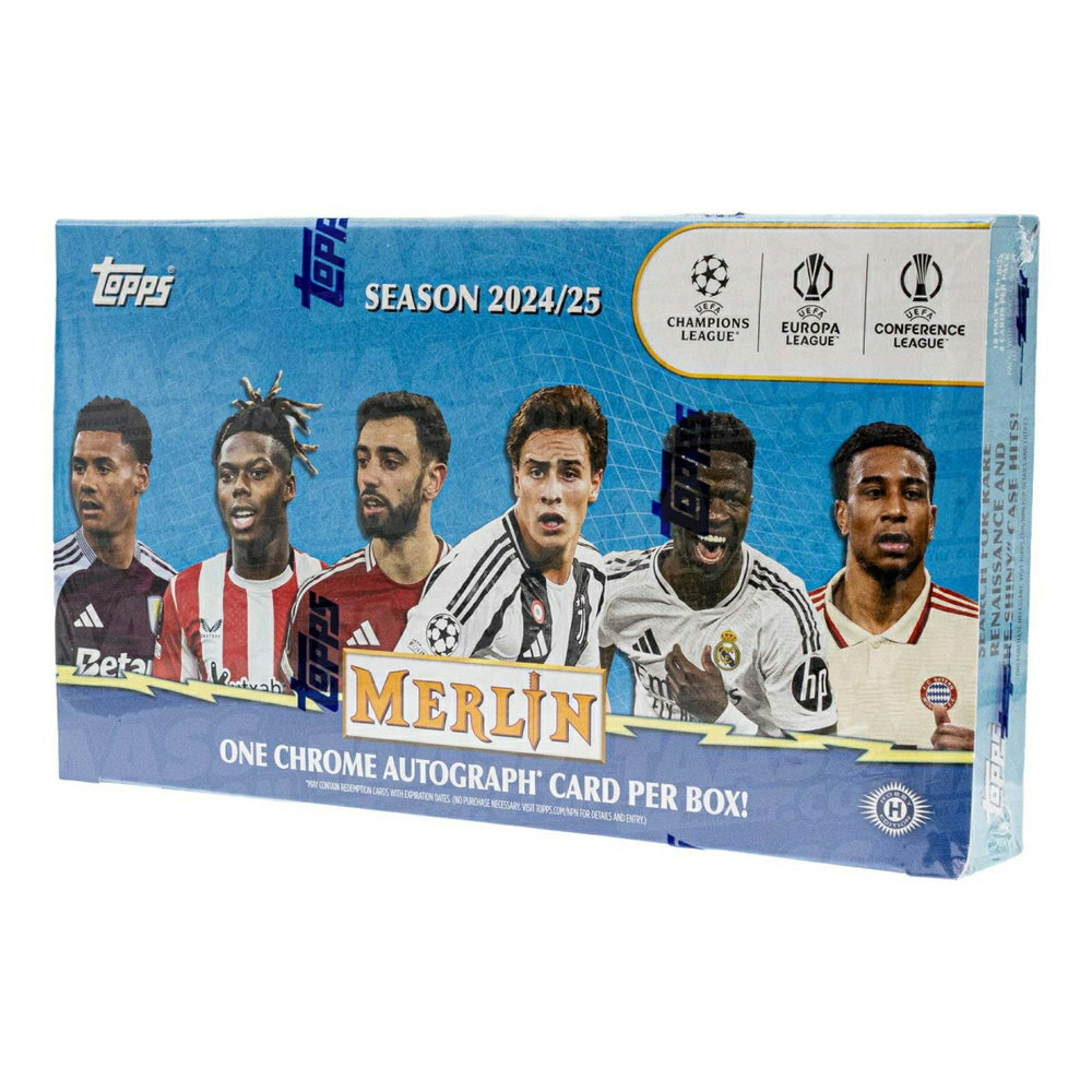 2024/25 Topps Chrome Merlin UEFA Club Competitions Football Hobby Box - Taass online