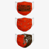 Cleveland Browns Face Covering NFL Face Mask (3-Pack) - Taass near me