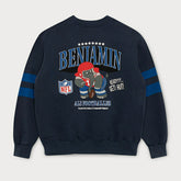 Benjamin als Footballer L&L '96 Crew Box NFL Sweater Navy - Taass US
