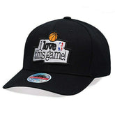 I Love This Game Classic Red Stretch-Snap NBA Cap Black - Taass near me