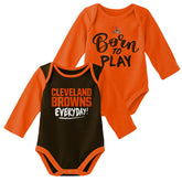 Cleveland Browns Born to Play NFL Baby Bodysuit Set (2-Piece) - Taass near me