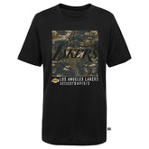 Los Angeles Lakers Anthony Davis Camo Logo NBA T-Shirt Black - Taass sale