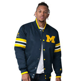 Michigan Wolverines Starter Scout Varsity NCAA Jacket Navy - Taass discount