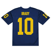 Tom Brady #10 Michigan Wolverines 1999 Legacy NCAA Jersey Navy - Taass US