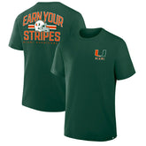 Miami Hurricanes Defender Cotton NCAA T-Shirt Green - Taass for sale
