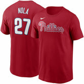 Aaron Nola #27 Philadelphia Phillies Nike Player MLB T-Shirt Red - Taass online