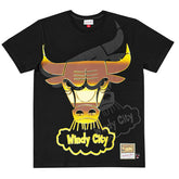 Chicago Bulls Big Face 4.0 Heavyweight Mitchell & Ness NBA T-Shirt Black - Taass discount