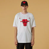Chicago Bulls Logo Oversized New Era Mesh NBA T-Shirt White - Taass US