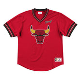 Chicago Bulls Unbeaten Mitchell & Ness NBA V-Neck Mesh Shirt Red - Taass sale