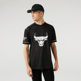 Chicago Bulls Oversized New Era Mesh NBA Fan Jersey Black - Taass discount