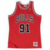 Dennis Rodman #91 Chicago Bulls 1997-98 Mitchell & Ness Swingman NBA Jersey Red - Taass for sale