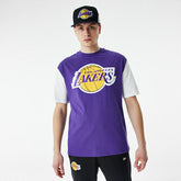 Los Angeles Lakers Color Insert New Era Oversized NBA T-Shirt - Taass online