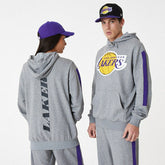 Los Angeles Lakers New Era Color Block NBA Hoodie Gray - Taass discount