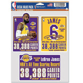LeBron James NBA's All Time Scoring Record NBA Decals Set (3 Pcs.) - Taass online