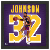 Magic Johnson #32 Los Angeles Lakers Impact Jersey Framed NBA Photo - Taass US