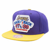 Los Angeles Lakers Back To Back Champions Mitchell & Ness Snapback NBA Cap - Taass discount