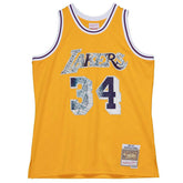 Shaq O'Neal #34 Los Angeles Lakers 75th Anniversary Mitchell & Ness Swingman NBA Jersey Yellow - Taass US