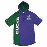 Milwaukee Bucks Split Mitchell & Ness Short Sleeve NBA Hoodie - Taass US
