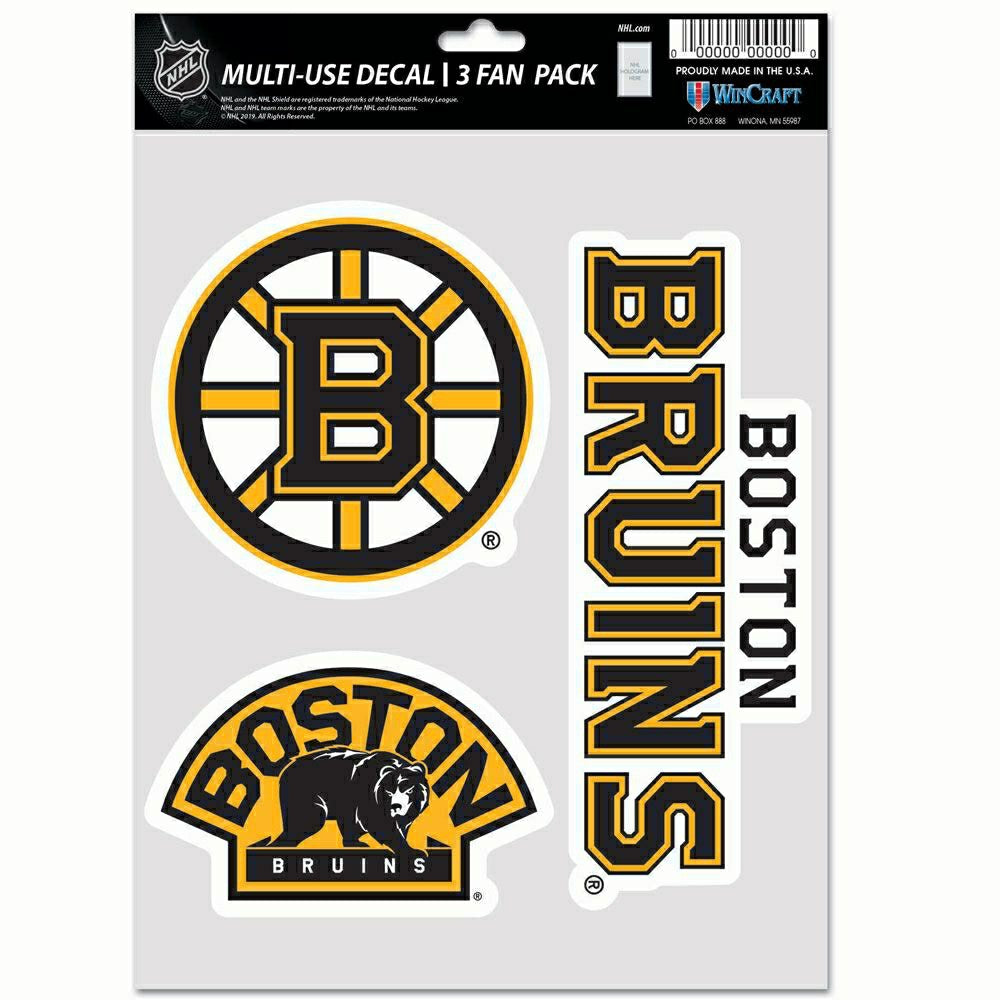 Boston Bruins Multi-Use NHL Decals Set (3 Pcs.) - Taass US