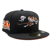 Cincinnati Bengals Throwback 50th Anniversary New Era 59FIFTY NFL Cap Black - Taass sale