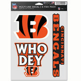 Cincinnati Bengals Multi-Use NFL Decals Set (3 Pcs.) - Taass sale
