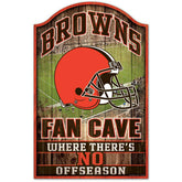 Cleveland Browns WinCraft NFL Fan Cave Wood Sign - Taass discount
