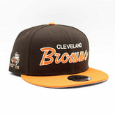 Cleveland Browns 2-Tone Throwback Script New Era 9FIFTY NFL Snapback Cap - Taass online