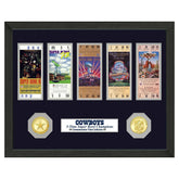 Dallas Cowboys Super Bowl Tickets Bronze Coins Framed NFL Photo - Taass sale