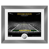 Green Bay Packers Art Deco Stadium Silver Coin Framed NFL Photo - Taass sale