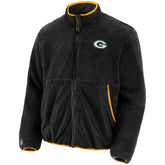 Green Bay Packers Sherpa Fleece Fanatics NFL Jacket Charcoal - Taass for sale