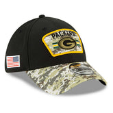 Green Bay Packers 2021 NFL On-Field Salute to Service New Era 39THIRTY Flex Fit Cap - Taass discount
