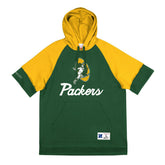 Green Bay Packers Mitchell & Ness Cut Sleeves Fleece Short Sleeve NFL Hoodie - Taass US