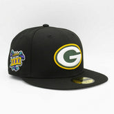 Green Bay Packers Super Bowl XXXI New Era 59FIFTY Fitted NFL Cap Black - Taass for sale