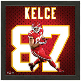 Travis Kelce #87 Kansas City Chiefs Jersey Framed NFL Photo - Taass for sale