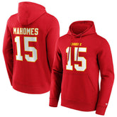 Patrick Mahomes #15 Kansas City Chiefs Player NFL Hoodie Red - Taass for sale