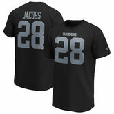 Josh Jacobs #28 Las Vegas Raiders Fanatics Player NFL T-Shirt Black - Taass online