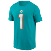 Tua Tagovailoa #1 Miami Dolphins Nike Player NFL T-Shirt Aqua - Taass for sale