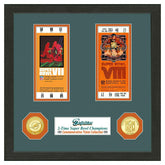 Miami Dolphins Super Bowl Tickets Bronze Coins Framed NFL Photo - Taass near me