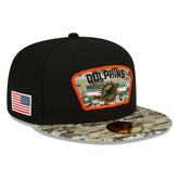 Miami Dolphins 2021 NFL On-Field Salute to Service New Era 59FIFTY Fitted Cap - Taass US