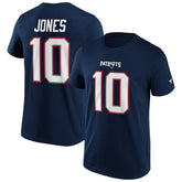 Mac Jones #10 New England Patriots Iconic Player NFL T-Shirt Navy - Taass US
