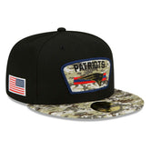 New England Patriots 2021 NFL On-Field Salute to Service New Era 59FIFTY Fitted Cap - Taass discount