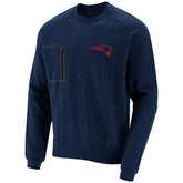 New England Patriots Mono Doorbusters Premium NFL Crewneck Pullover Navy - Taass for sale