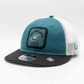 Philadelphia Eagles Patch Trucker New Era Low Profile 9FIFTY Snapback Cap - Taass for sale