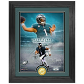 Jalen Hurts Philadelphia Eagles Bronze Coin Framed NFL Photo - Taass for sale