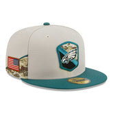 Philadelphia Eagles 2023 NFL Salute to Service New Era 59FIFTY Fitted Cap - Taass US