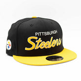 Pittsburgh Steelers 2-Tone Throwback Script New Era 9FIFTY NFL Snapback Cap - Taass US