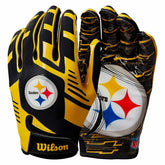 Pittsburgh Steelers Wilson Youth Stretch-Fit NFL Receivers Gloves (KIDS) - Taass US