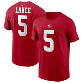 Trey Lance #5 San Francisco 49ers Nike Player NFL T-Shirt Red - Taass sale