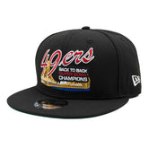 San Francisco 49ers Back To Back Champs New Era 9FIFTY Snapback NFL Cap Black - Taass sale