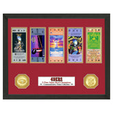 San Francisco 49ers Super Bowl Tickets Bronze Coins Framed NFL Photo - Taass near me